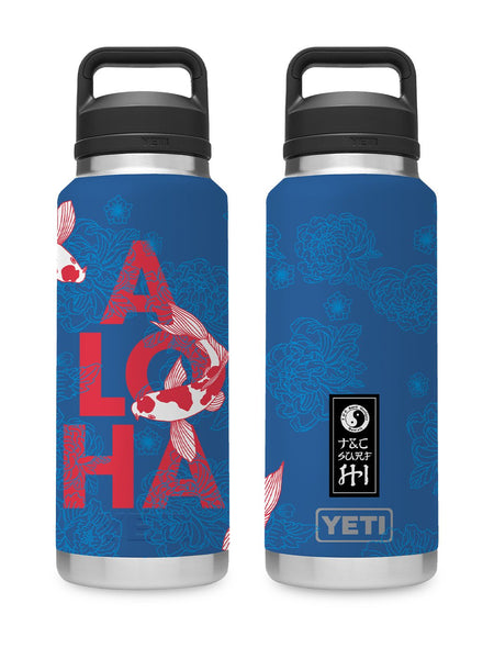 Yeti 36oz 黒 T&C Surf 36 oz Aloha Waves Rambler Yeti Bottle with Chug Cap