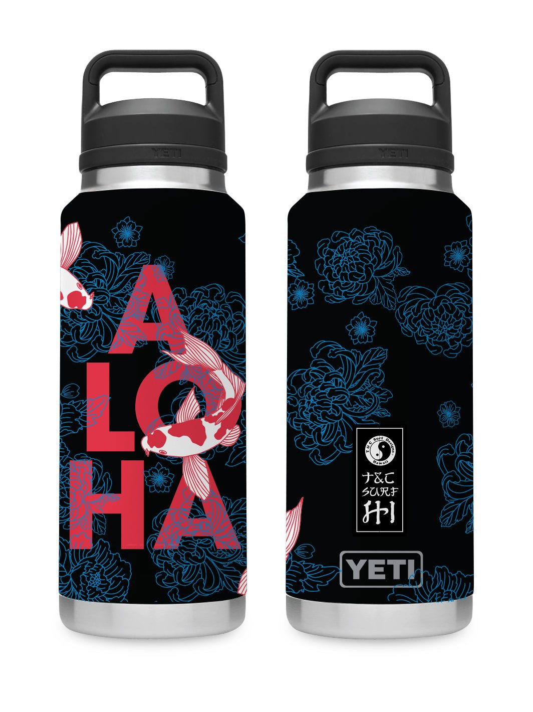 T&C Surf 36 oz Koiloha Rambler Yeti Bottle with Chug Cap - T&C Surf Designs