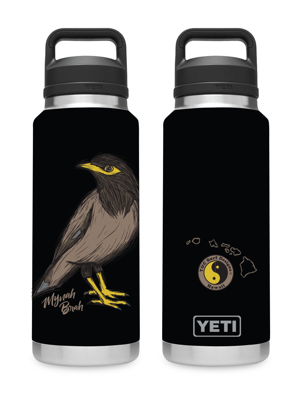 T&C Surf 36 oz Mynah Brah Rambler Yeti Bottle with Chug Cap - T&C Surf Designs