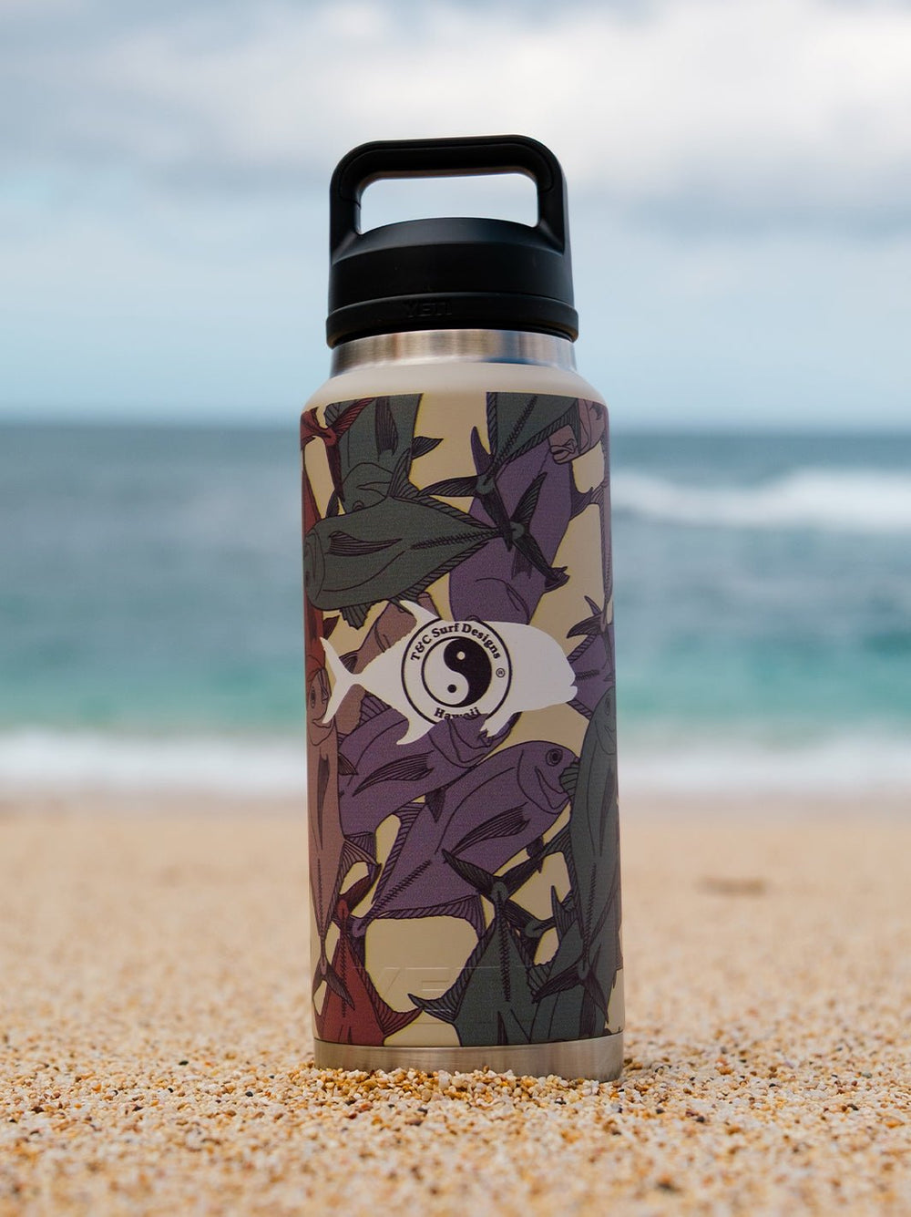 T&C Surf Designs T&C Surf 36 oz Ulua Sea Camo Rambler Yeti Bottle with Chug Cap,