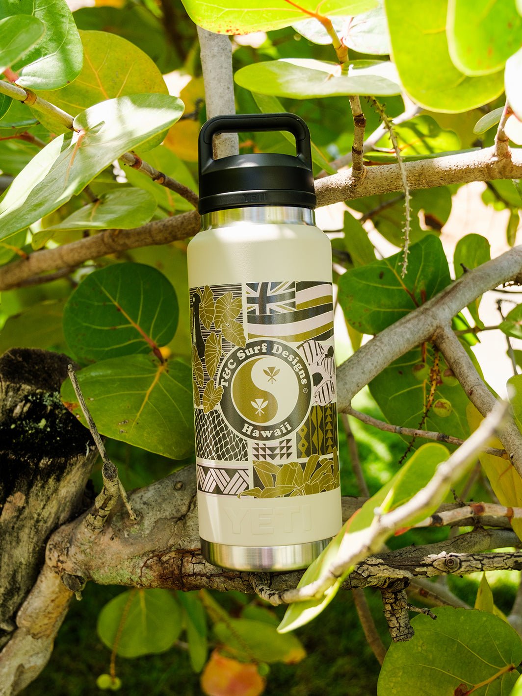 T&C Surf Designs T&C Surf 36 oz Aina Rich Rambler Yeti Bottle with Chug Cap,