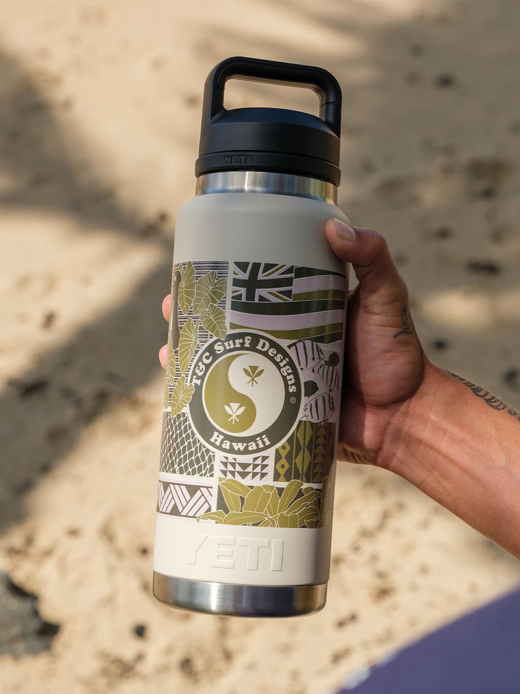 T&C Surf Designs T&C Surf 36 oz Aina Rich Rambler Yeti Bottle with Chug Cap,