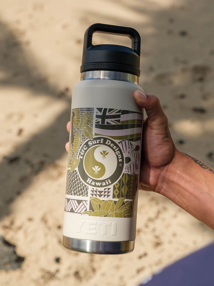 T&C Surf Designs T&C Surf 36 oz Aina Rich Rambler Yeti Bottle with Chug Cap,