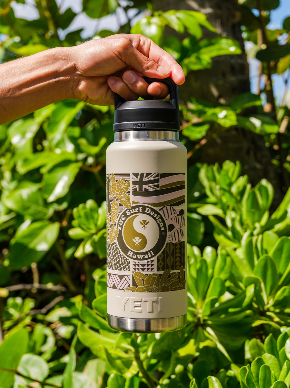 T&C Surf Designs T&C Surf 36 oz Aina Rich Rambler Yeti Bottle with Chug Cap,