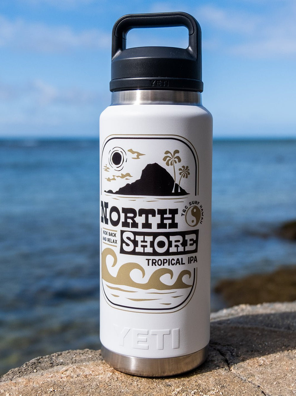 T&C Surf 36 oz Tropical IPA Rambler Yeti Bottle with Chug Cap - T&C Surf Designs