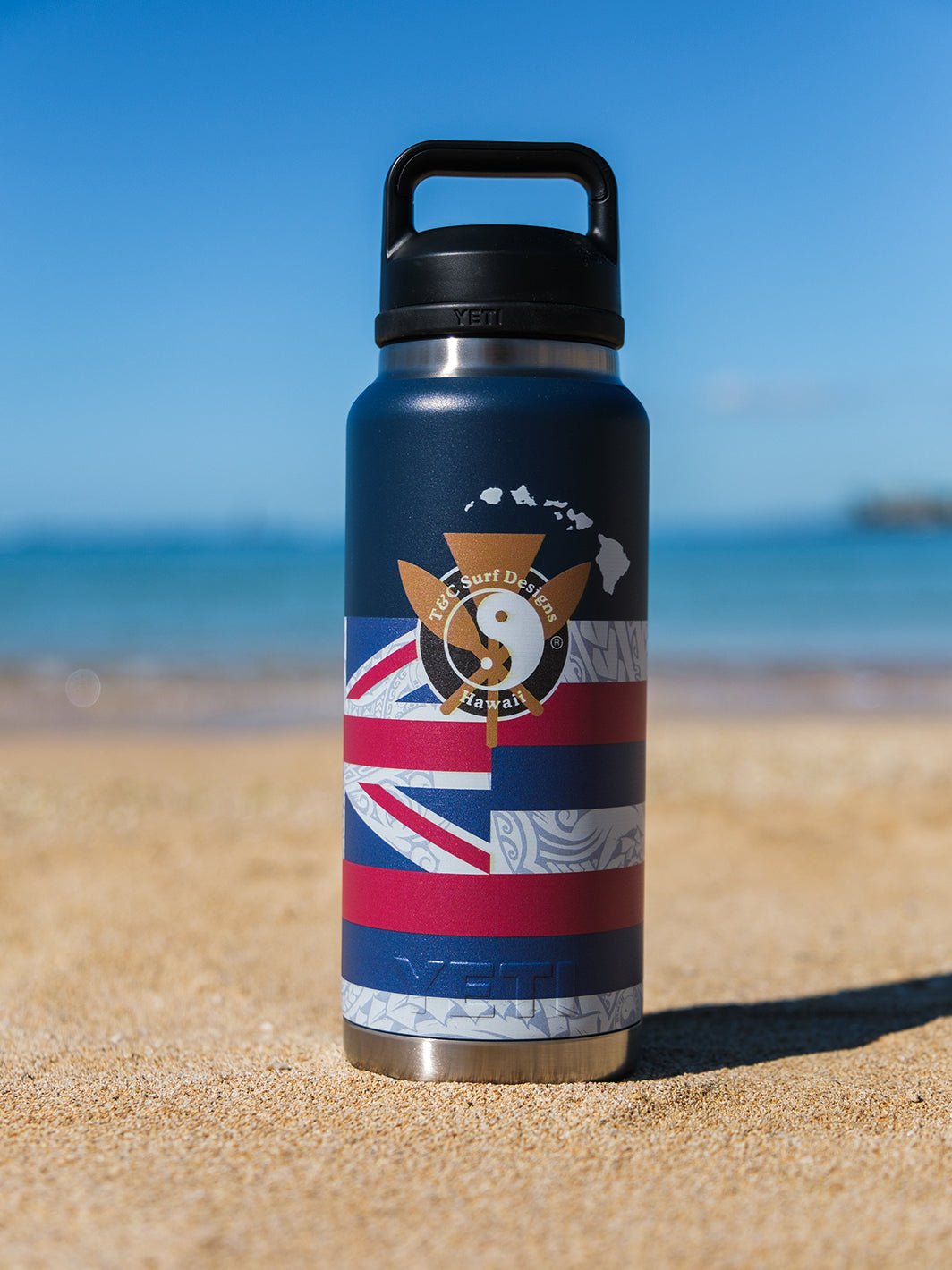 T&C Surf Designs T&C Surf 36 oz Home State Rambler Yeti Bottle with Chug Cap,