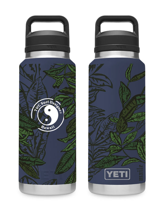 T&C Surf Designs T&C Surf 36 oz Maile Rambler Yeti Bottle with Chug Cap, Navy