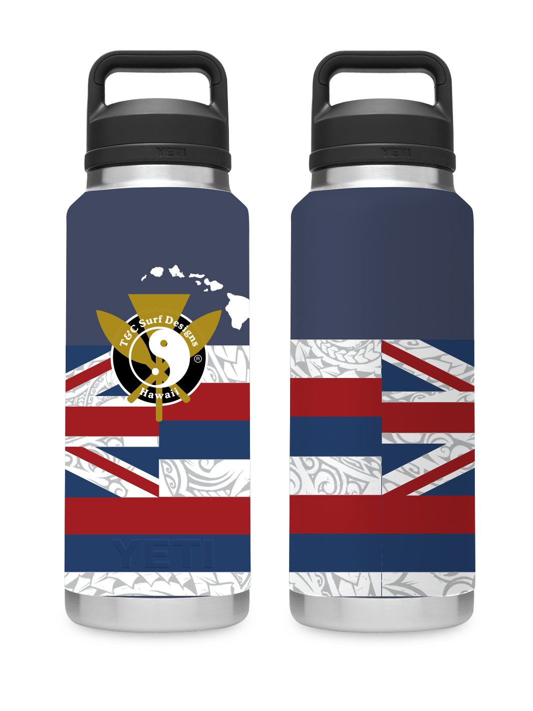 T&C Surf 36 oz Home State Rambler Yeti Bottle with Chug Cap - T&C Surf Designs