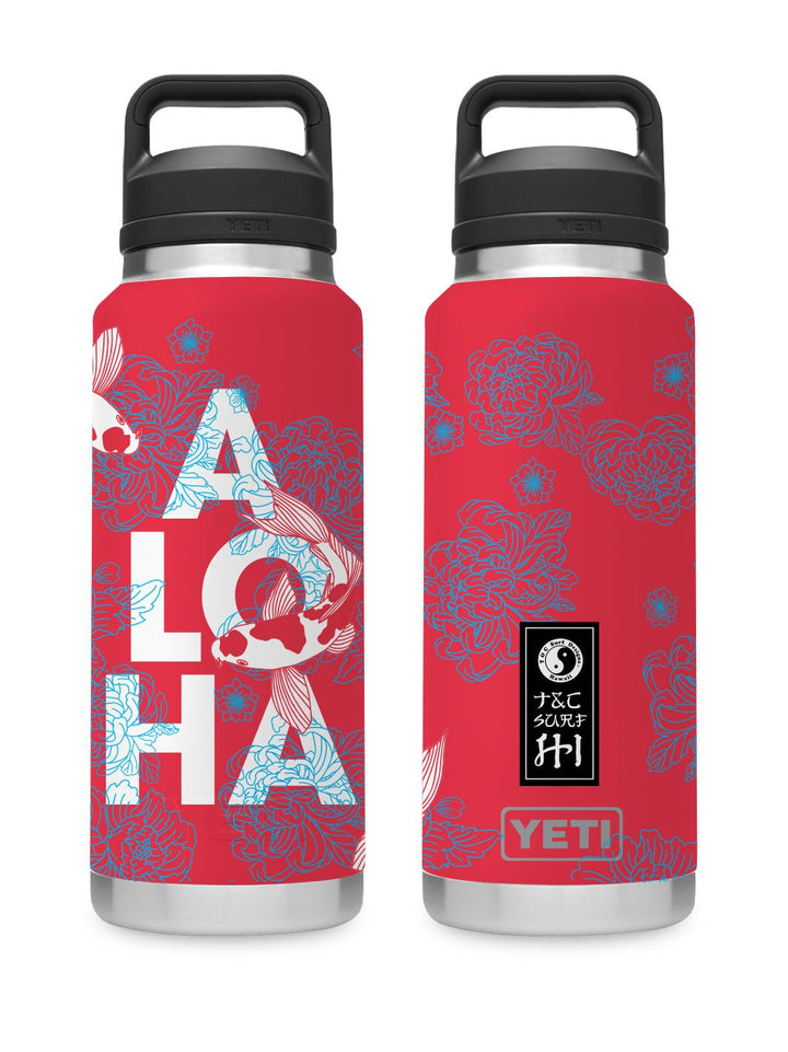 T&C Surf Designs T&C Surf 36 oz Koiloha Rambler Yeti Bottle with Chug Cap, Rescue Red