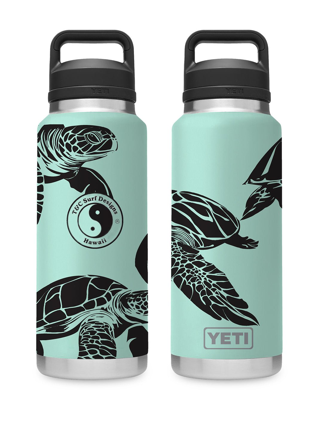 T&C Surf Designs T&C Surf 36 oz Laniakea Rambler Yeti Bottle with Chug Cap, Seafoam