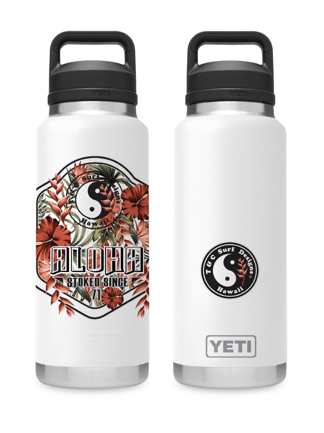 T&C Surf 36 oz Fresh Cut Rambler Yeti Bottle with Chug Cap – T&C