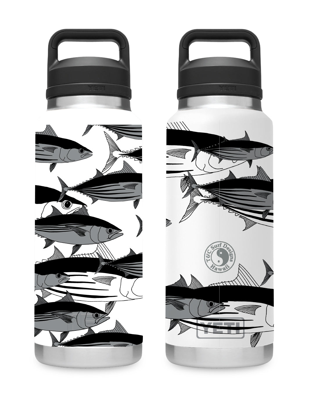 T&C Surf 36 oz Ahi Lines Rambler Yeti Bottle with Chug Cap - T&C Surf Designs