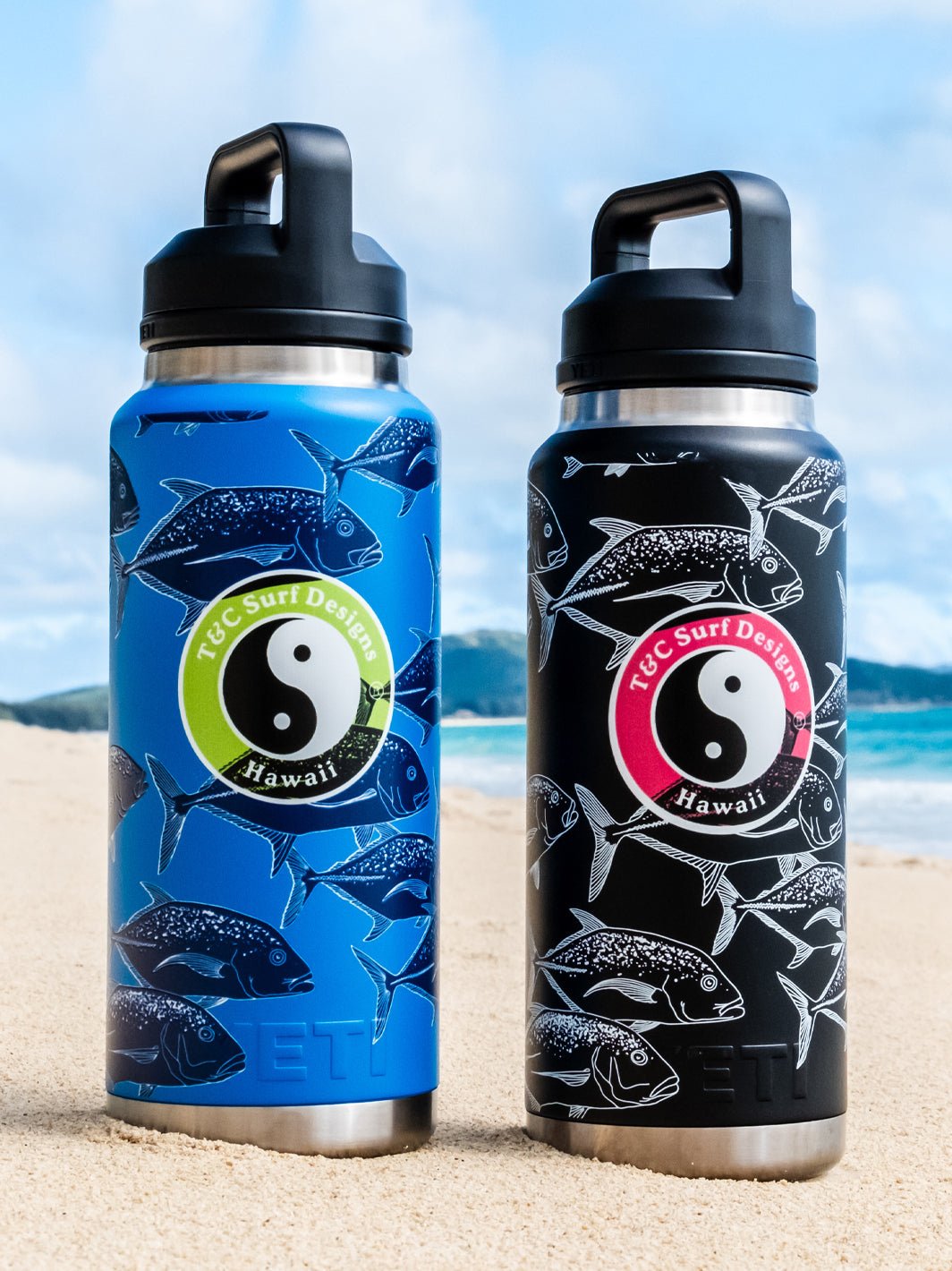 T&C Surf Designs T&C Surf 36 oz Passing By Rambler Yeti Bottle with Chug Cap, 