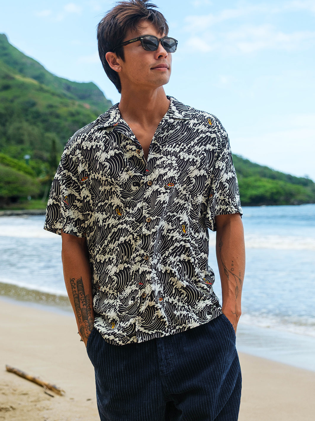 T&C Surf Designs Europe Fatigue Aloha Shirt,