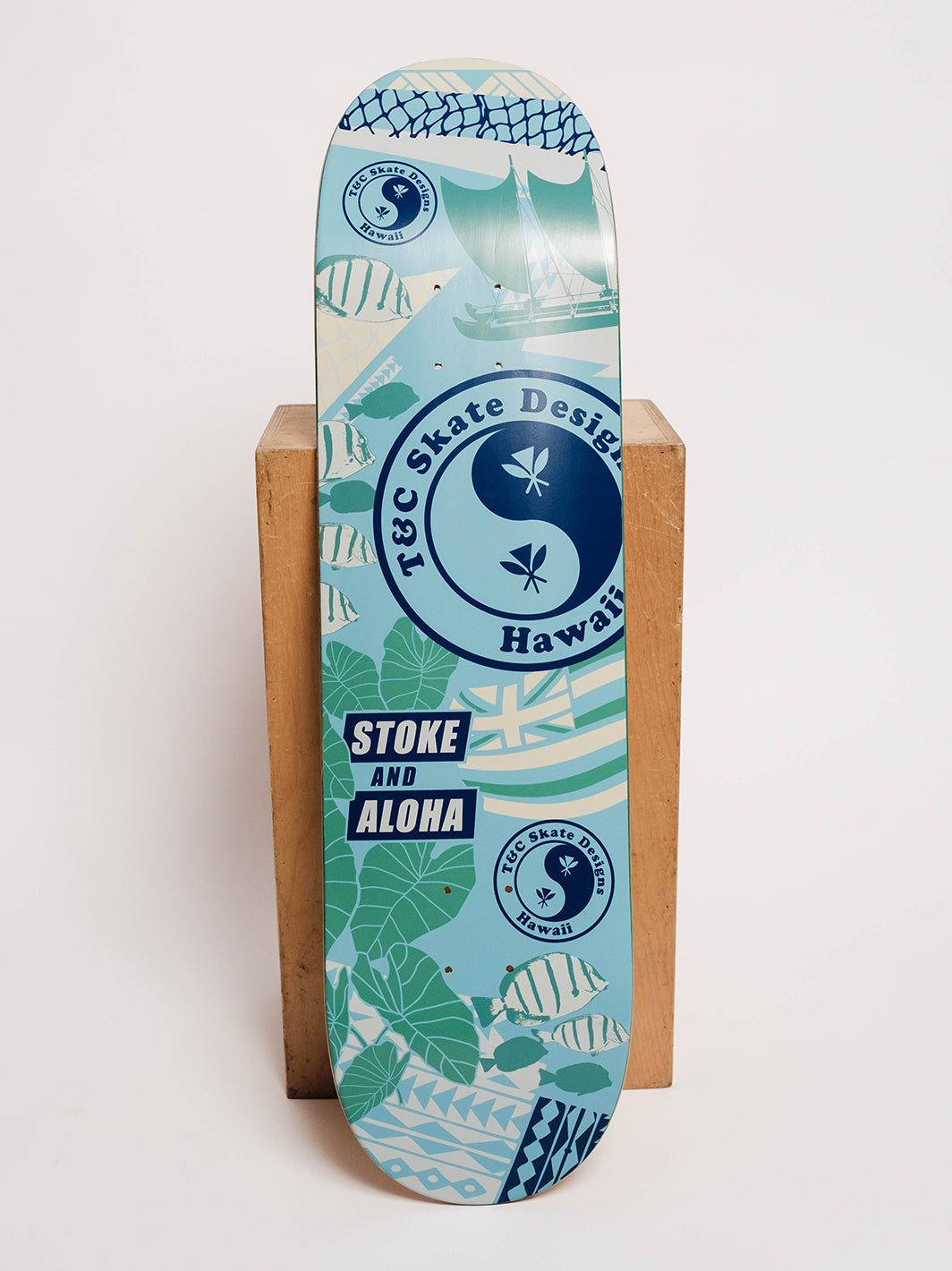 Stoke and Aloha Skateboard Deck - T&C Surf Designs