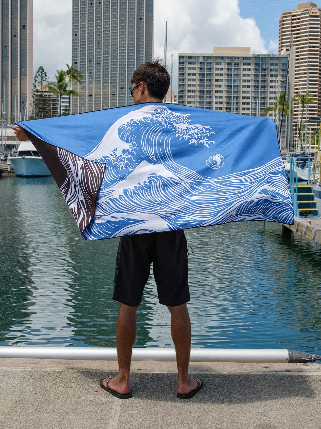 T&C Surf Designs Aloha Waves Microfiber Towel,