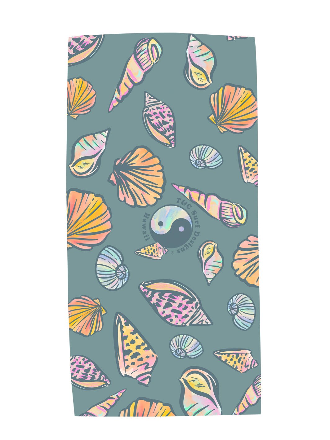 T&C Surf Designs Watercolor Shells Microfiber Towel,