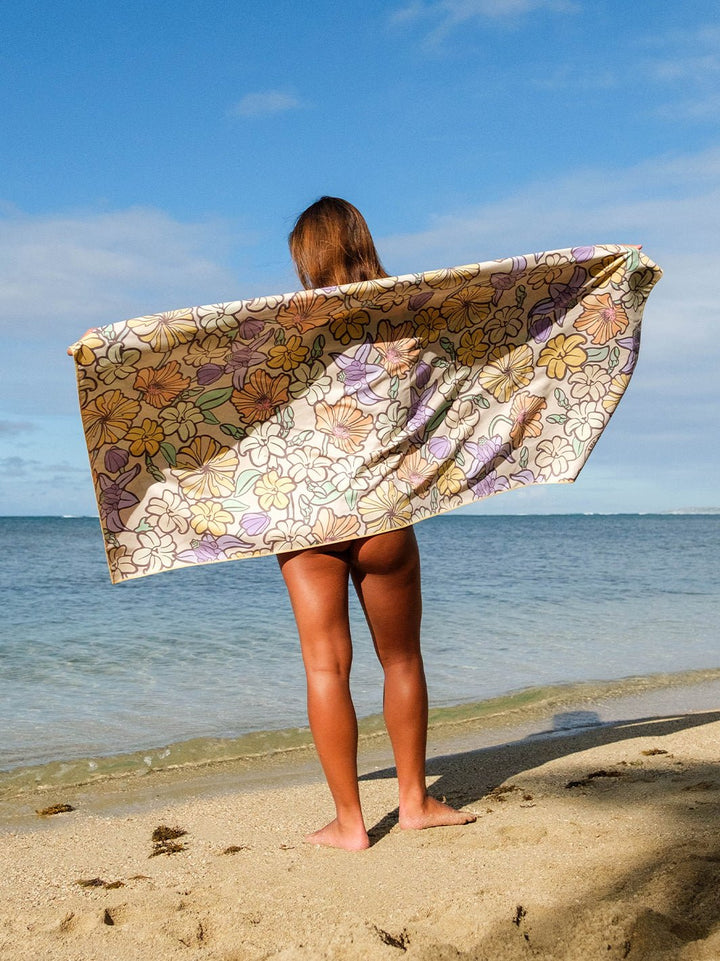 T&C Surf Designs Graphic Floral Microfiber Towel,