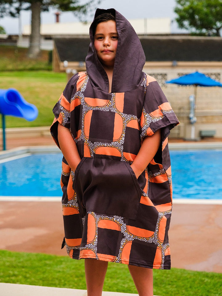 T&C Surf Designs Kids Musubi Abstract Poncho,