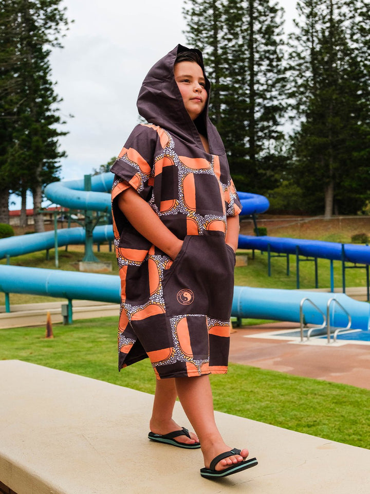 T&C Surf Designs Kids Musubi Abstract Poncho,