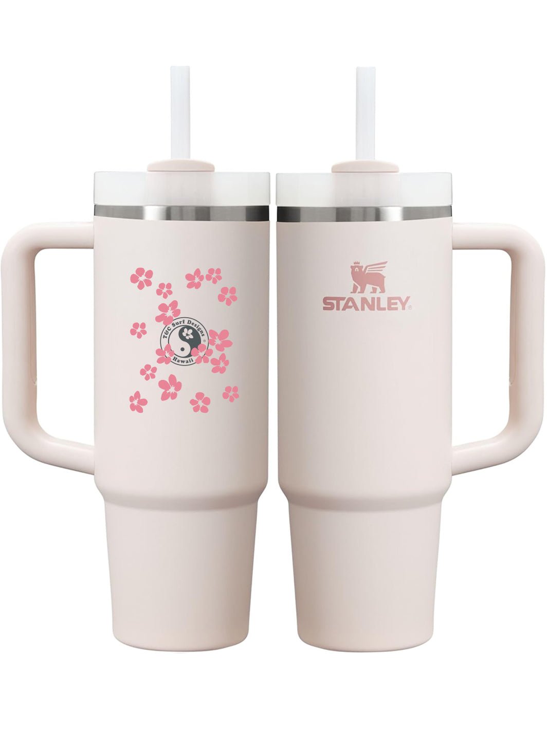 T&C Surf Designs T&C Surf 40 oz Plum Blossom Stanley Quencher H2.0 Flowstate™ Tumbler, 