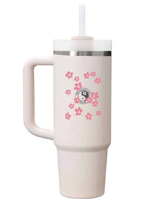 T&C Surf Designs T&C Surf 40 oz Plum Blossom Stanley Quencher H2.0 Flowstate™ Tumbler, Pink Quartz