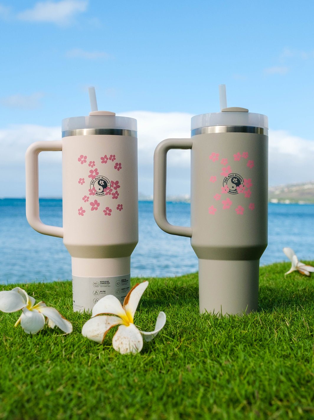 T&C Surf Designs T&C Surf 40 oz Plum Blossom Stanley Quencher H2.0 Flowstate™ Tumbler, 