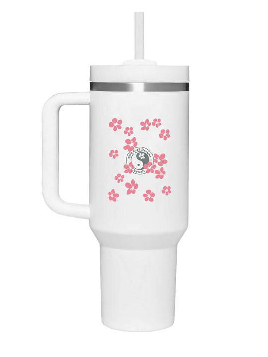 T&C Surf Designs T&C Surf 40 oz Plum Blossom Stanley Quencher H2.0 Flowstate™ Tumbler, Frost