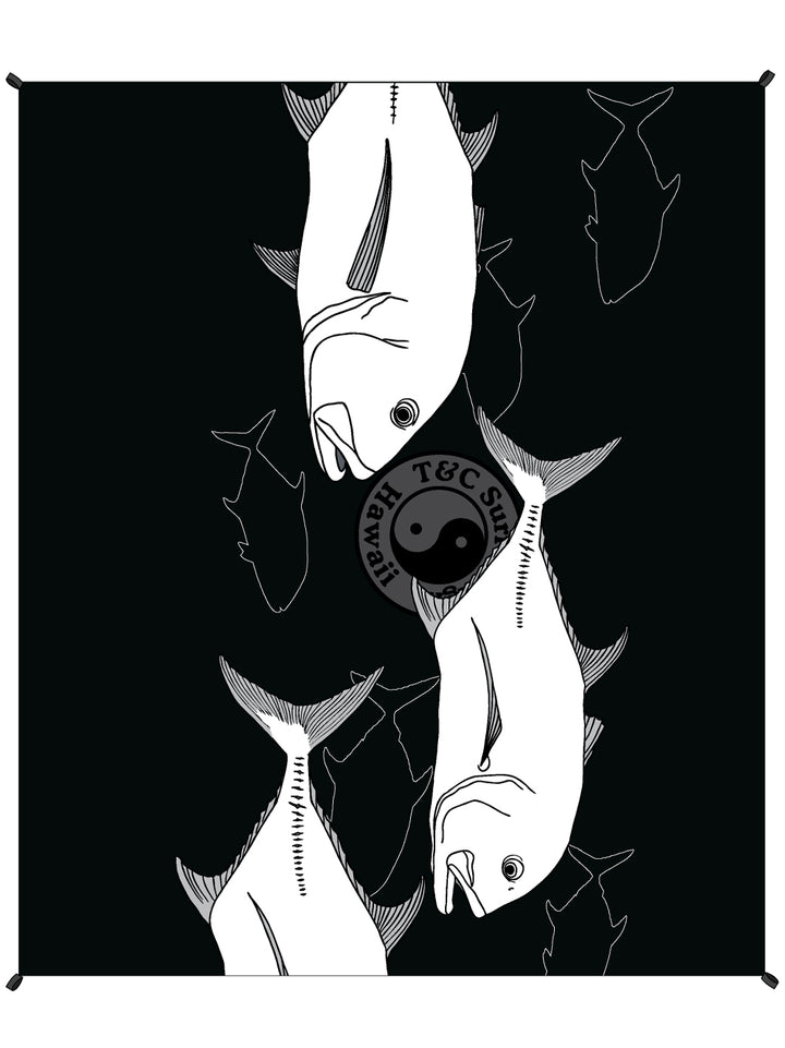 Fishing Tails Microfiber Towel Blanket - T&C Surf Designs