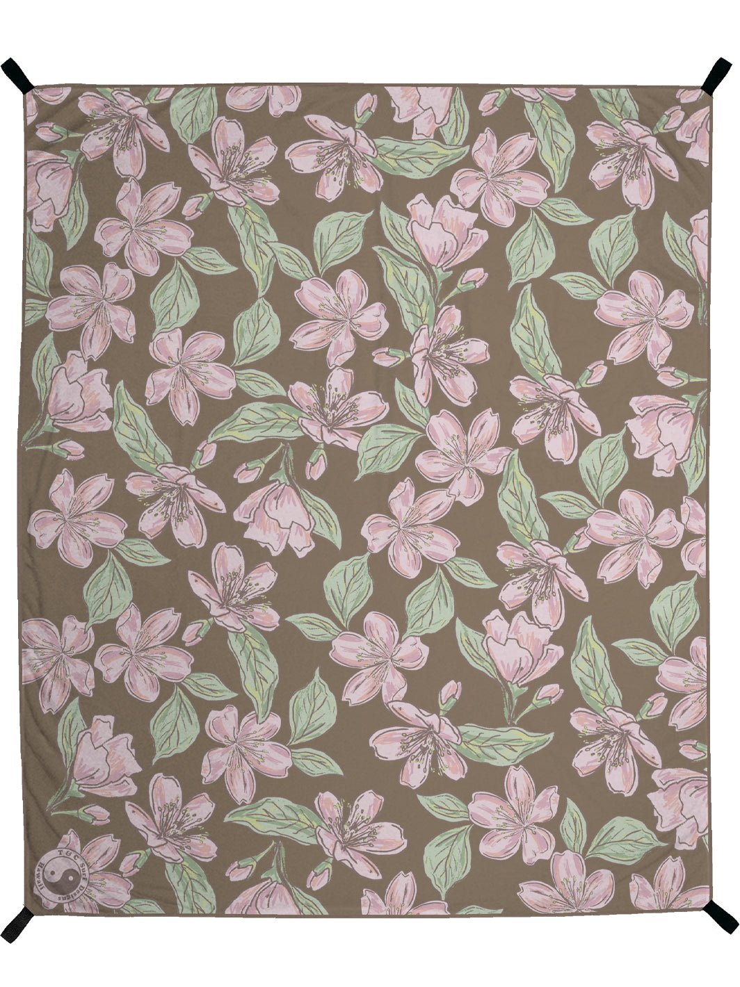 Sakura Sketch Microfiber Towel Blanket - T&C Surf Designs