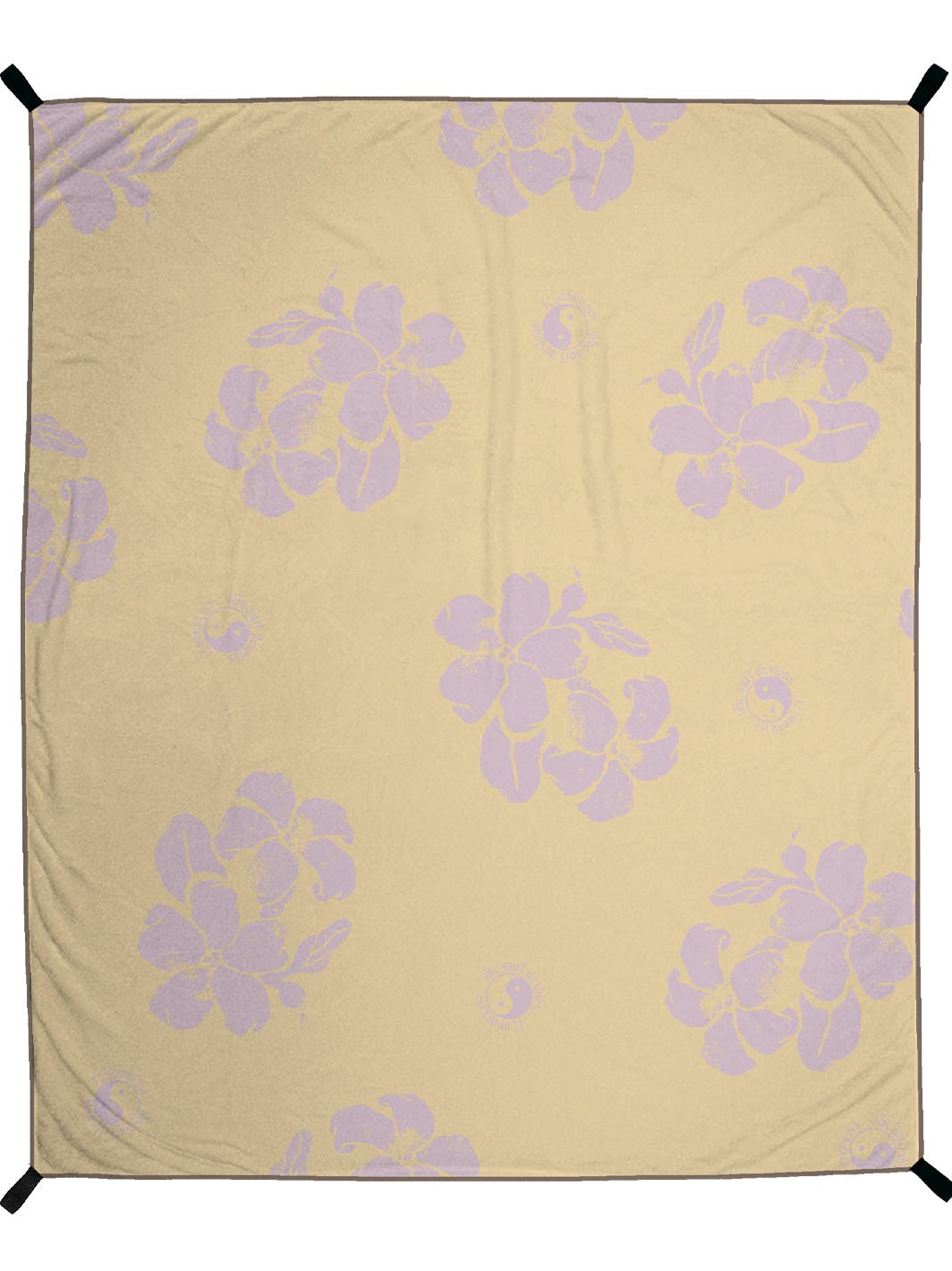 Watercolor Hau Microfiber Towel Blanket - T&C Surf Designs