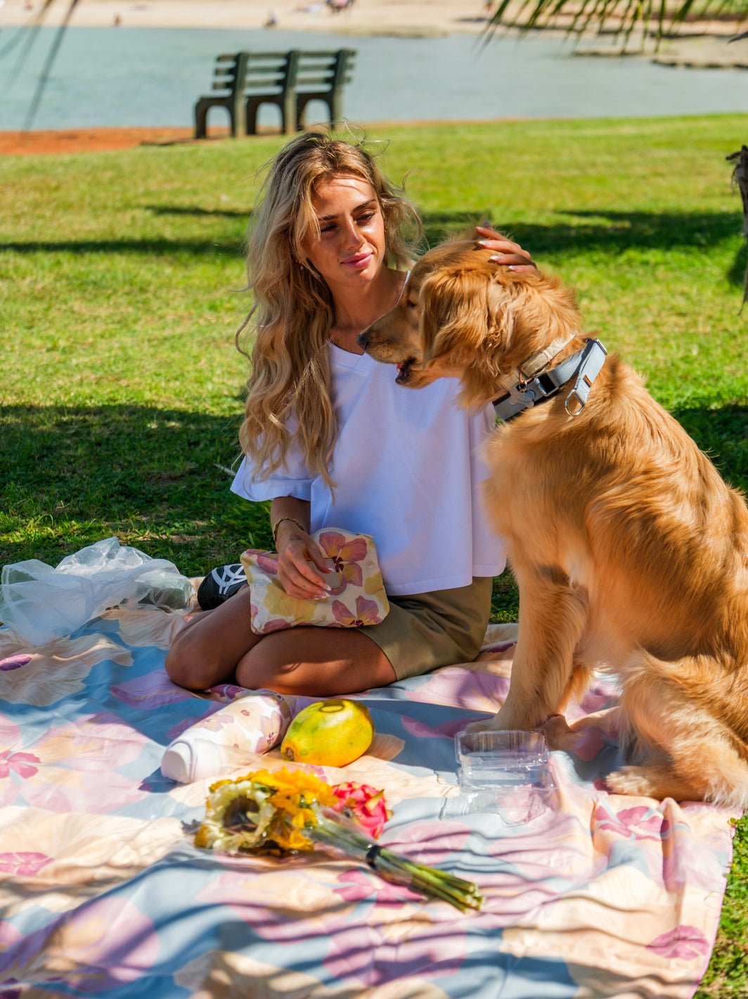 Watercolor Hau Microfiber Towel Blanket - T&C Surf Designs