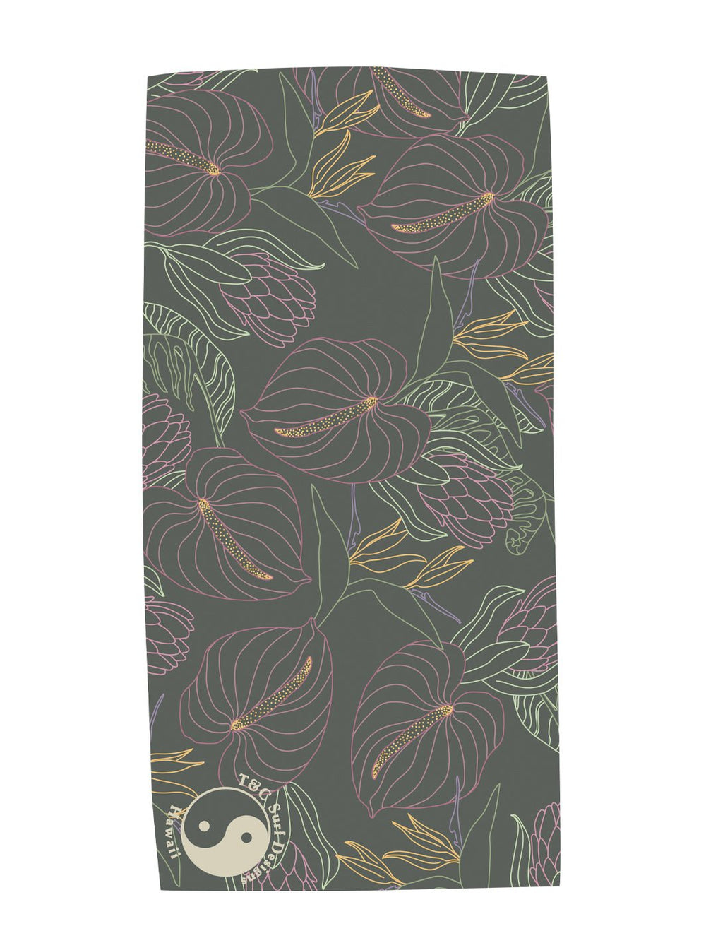 Line Anthurium Microfiber Towel - T&C Surf Designs