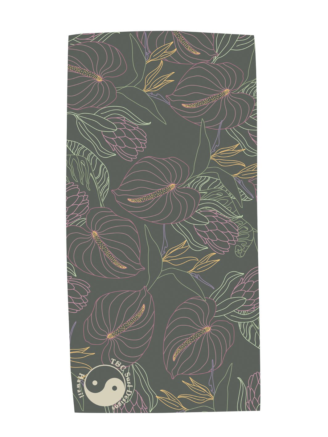 Line Anthurium Microfiber Towel - T&C Surf Designs