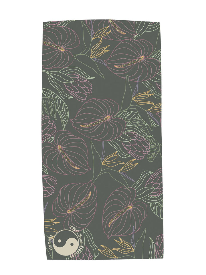 Line Anthurium Microfiber Towel - T&C Surf Designs