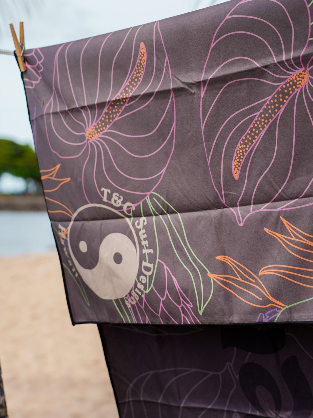 Line Anthurium Microfiber Towel - T&C Surf Designs