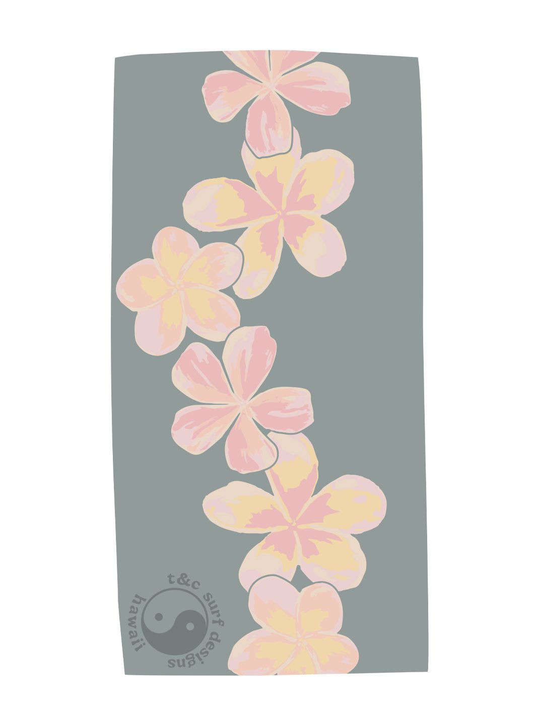 T&C Surf Designs Watercolor Pua Melia Microfiber Towel,