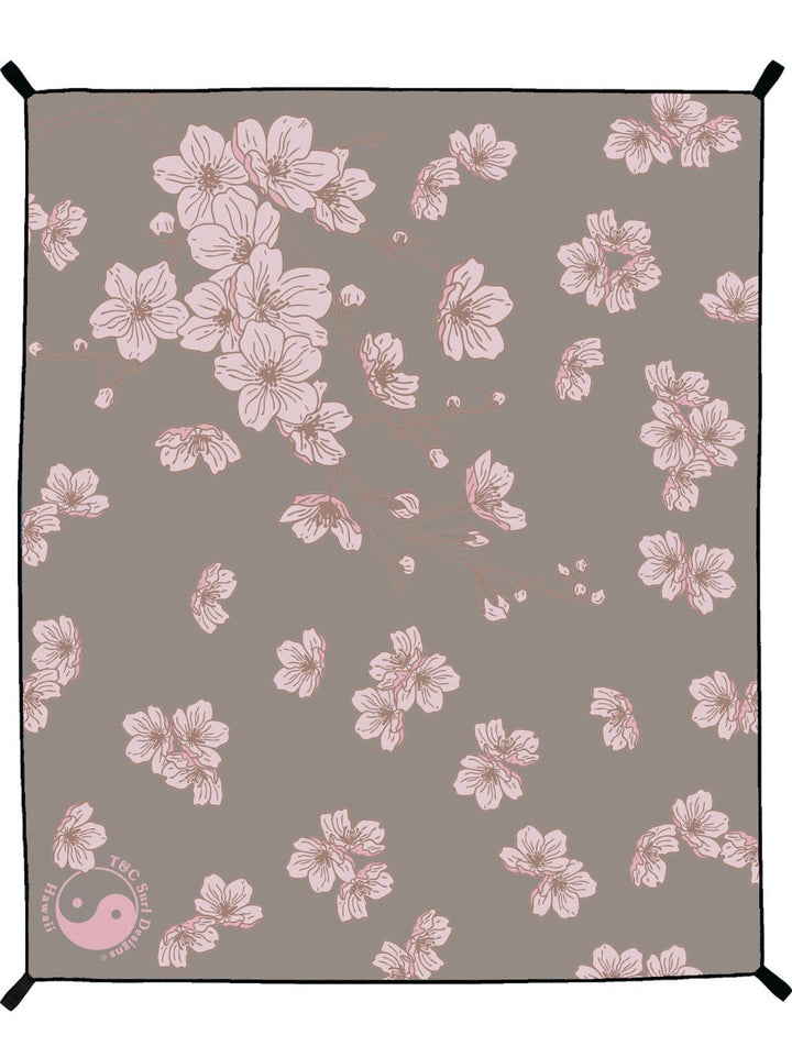 T&C Surf Designs Sakura Branch Microfiber Towel Blanket,