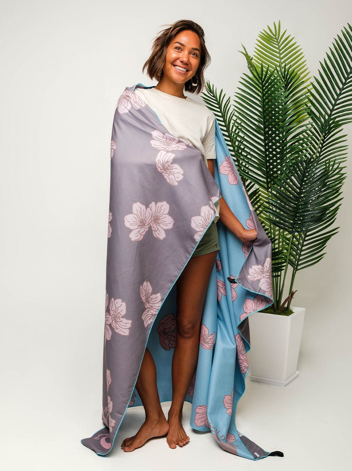 T&C Surf Designs Sakura Branch Microfiber Towel Blanket,