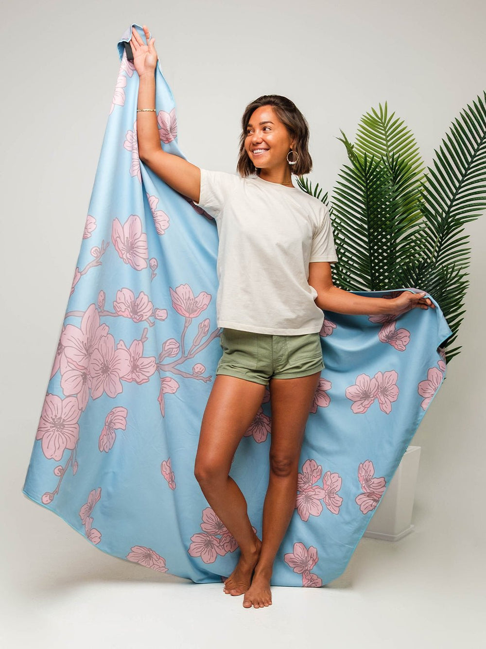 T&C Surf Designs Sakura Branch Microfiber Towel Blanket,
