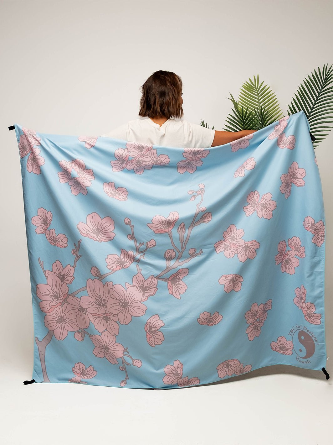 T&C Surf Designs Sakura Branch Microfiber Towel Blanket,