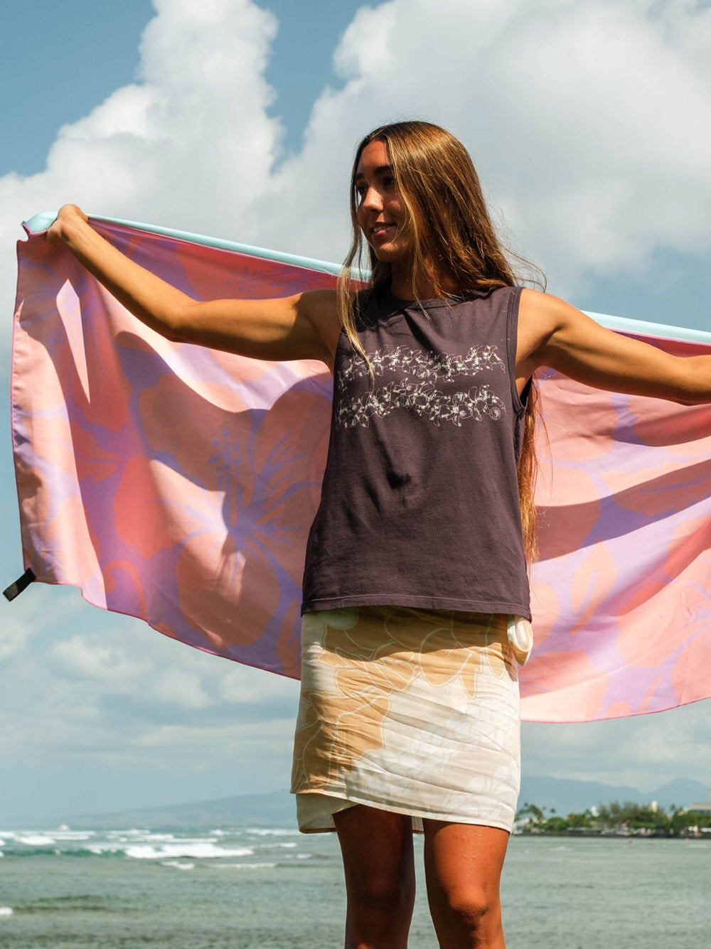Hibiscus Band Microfiber Towel - T&C Surf Designs