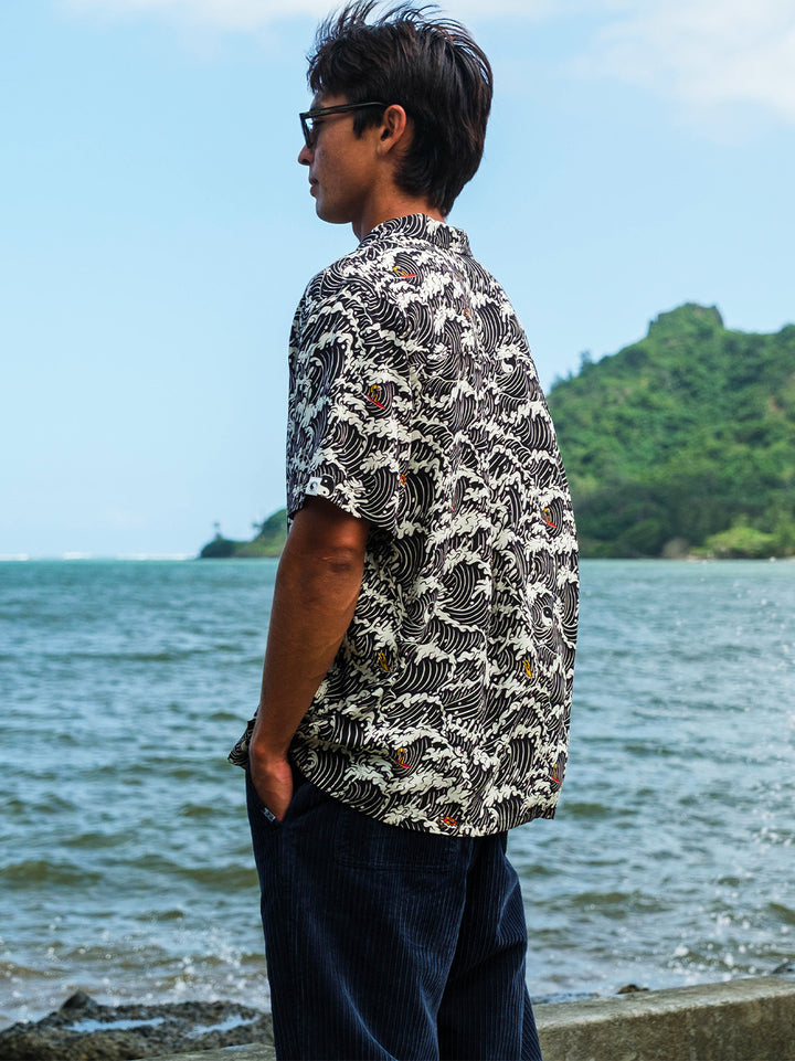 T&C Surf Designs Europe Fatigue Aloha Shirt,