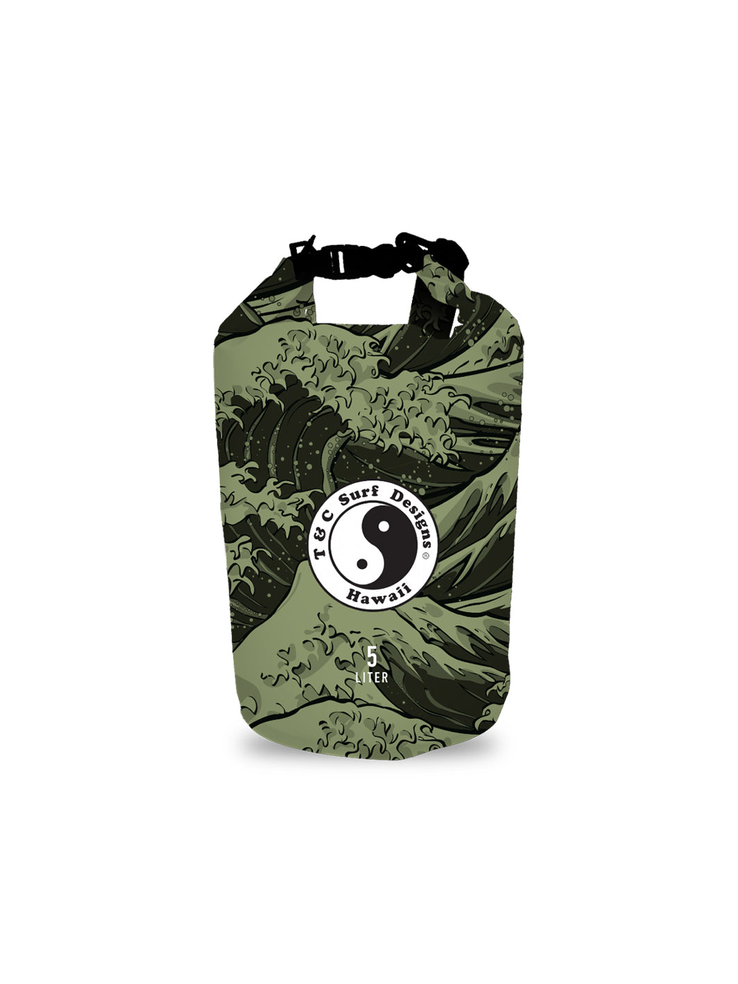 T&C Surf Designs T&C Surf Tsunami 5L Dry Bag, Olive
