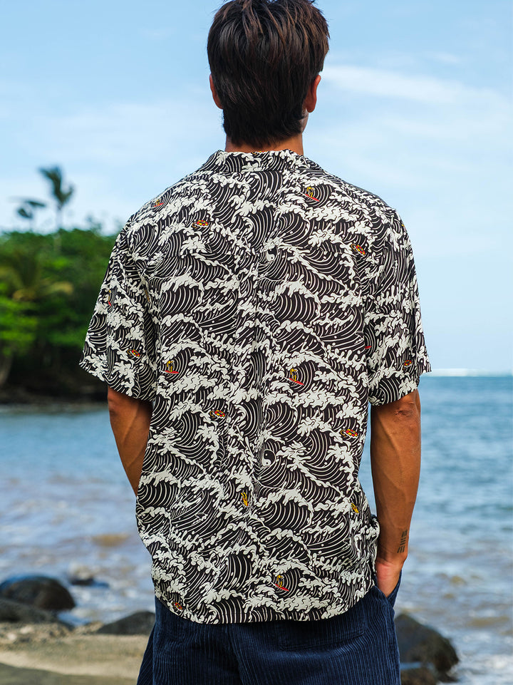 T&C Surf Designs Europe Fatigue Aloha Shirt,
