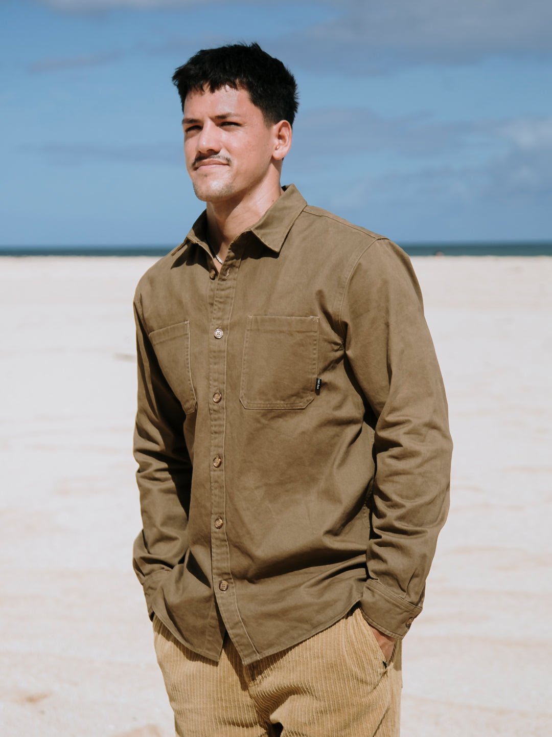 T&C Surf Designs Australia Afterburner Long Sleeve, Khaki / S
