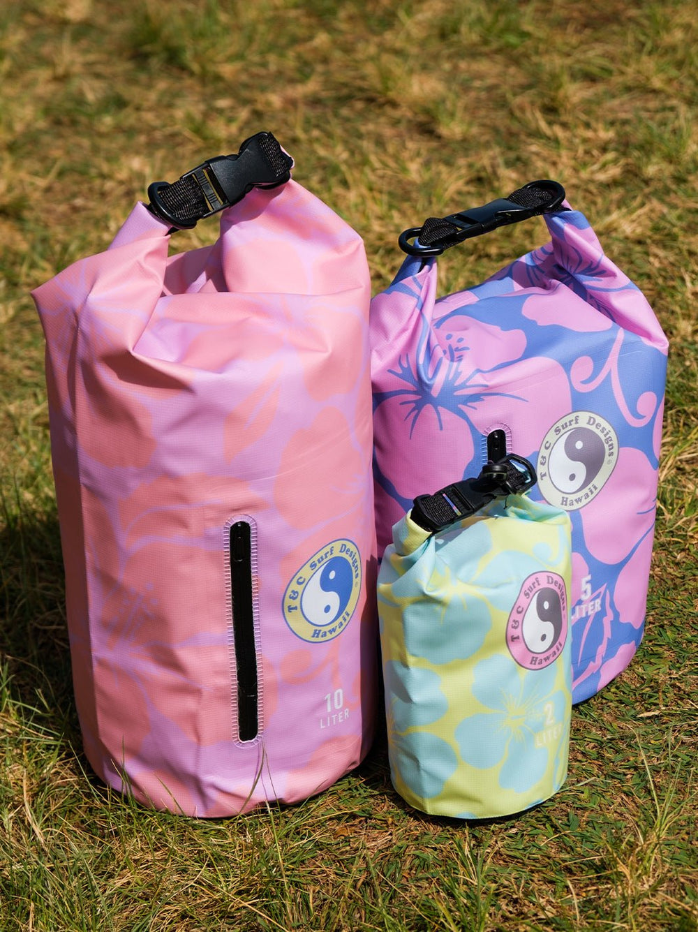 T&C Surf Designs Hibiscus Band 10L Dry Bag,