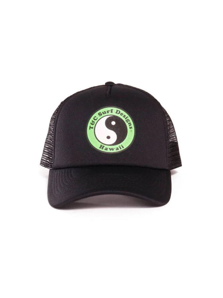 T&C Surf Designs Kids Standard Logo Trucker, Black Green