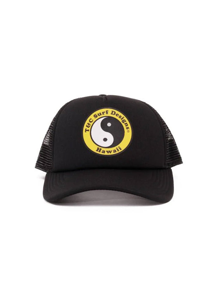T&C Surf Designs Kids Standard Logo Trucker, Black Yellow