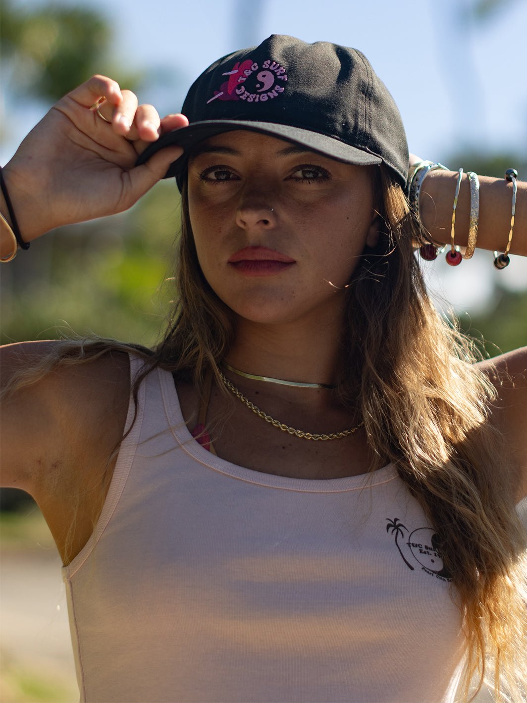 T&C Surf Designs Anthurium Heart Cap, Black